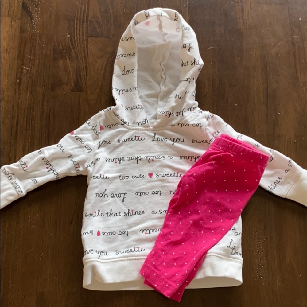 Carters love you outfit. 6 month